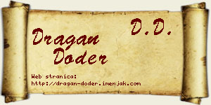 Dragan Doder vizit kartica